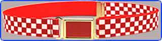 Red Checkered/Magnetic Buckle