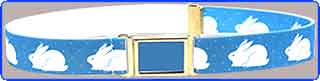 Blue Bunnies Belt/Magnetic Buckle