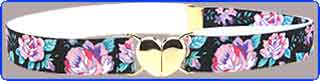 Black Floral Belt/Heart Buckle