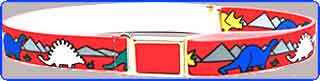 Red Dinos Belt/Magnetic Buckle
