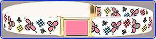 Pink Bees Belt/Magnetic Buckle