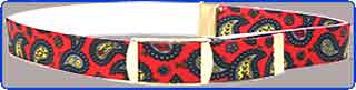 Red Paisley/Fineline Buckle