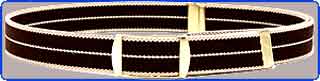 Brown-Tan Stripe/Fineline Buckle