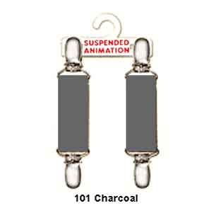 Mitten clips in charcoal gray elastic