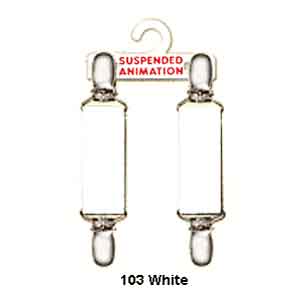 Mitten clips in white e;astic