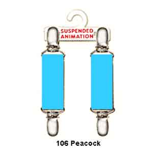 Mitten clips in peacock blue elastic