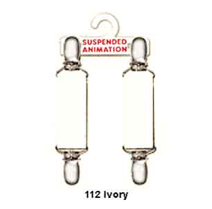 Mitten clips in ivory elastic