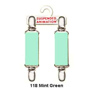 Mitten clips in mint green elastic