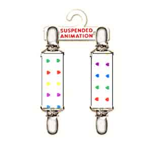 Mitten clips with multi hearts in primary colors design