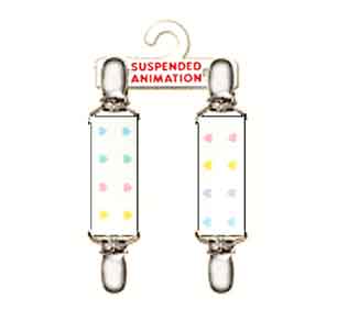 Mitten clips with multi hearts in pastel colors design