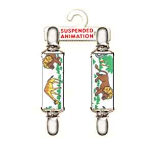 Mitten clips with jungle animals designs