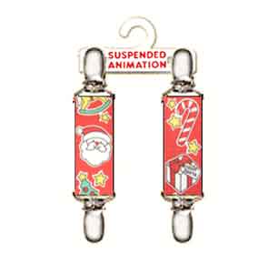 Mitten clips with Santa design