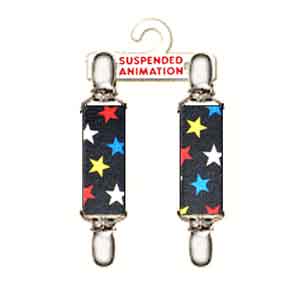 Mitten clips with stars on black design