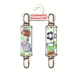 Mitten clips with baby zoo animals design