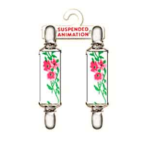 Mitten clips with pink flowers design