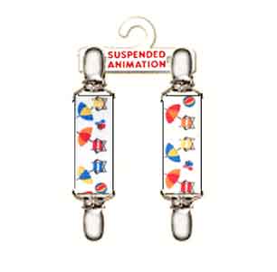 Mitten clips with beach chairs design