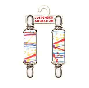 Mitten clips with paint splash design