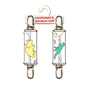 Mitten clips with dinosaur design