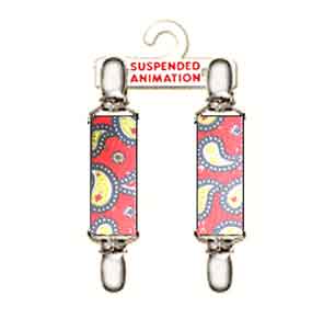 Mitten clips with paisley design