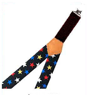 Stars design toddler suspenders.