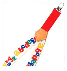 Alphabet design toddler suspenders.