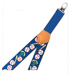 Baseball design kids suspenders.